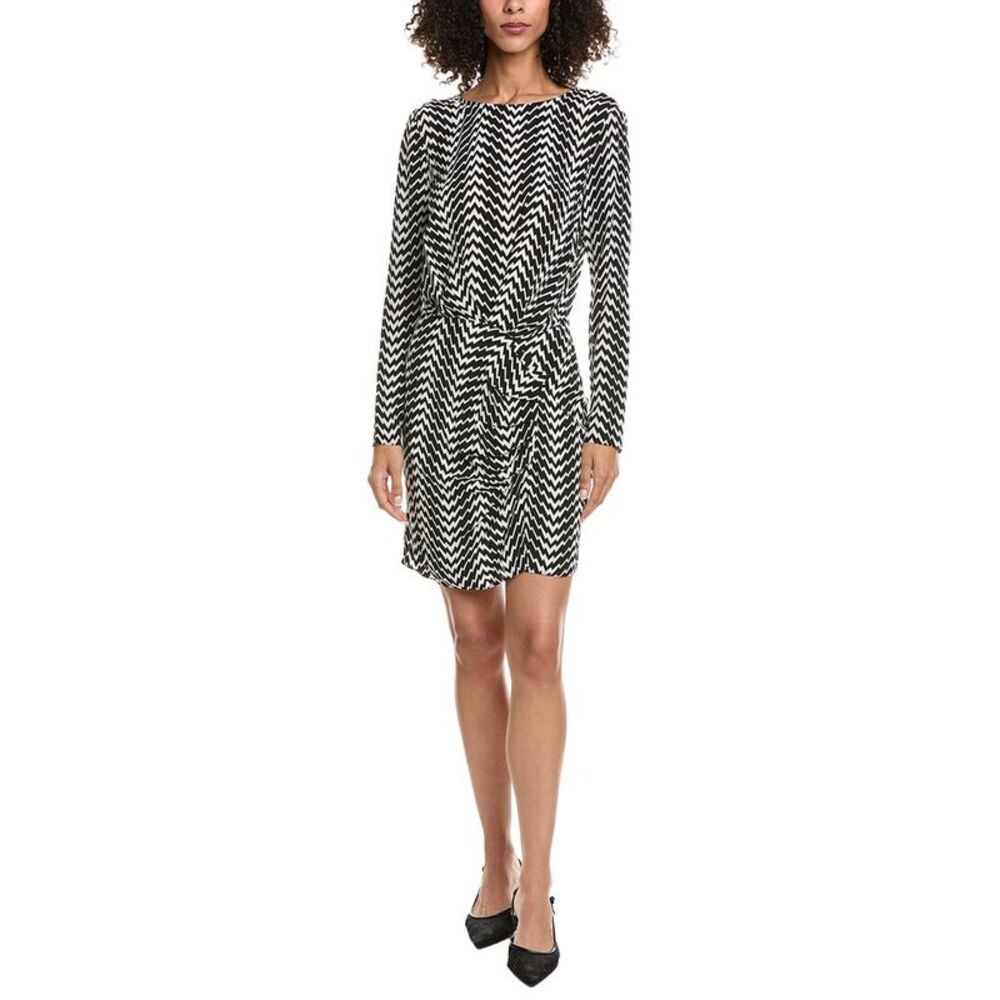 The Kooples Womens Zigzag Mini Dress, Black